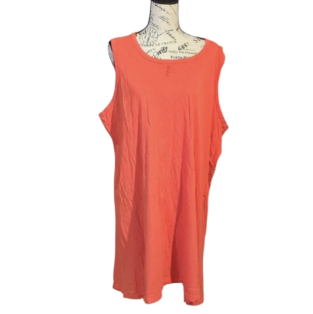 6/$15 Women's Orange Sleeveless Pajama Dress